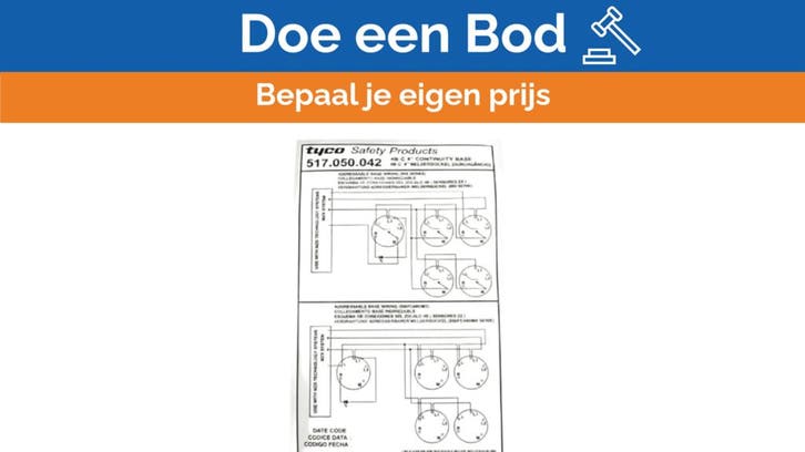 Bieden: Tyco 4B-C-4 Fire Detector Base Mounting Plate - 517, Huis en Inrichting, Woonaccessoires | Overige, Ophalen of Verzenden