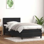 vidaXL Boxspring met matras en LED fluweel zwart 90x210 cm, Verzenden, Nieuw