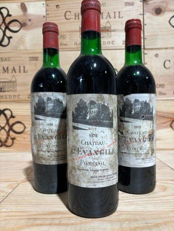 1978 Château l’Evangile - Pomerol - 3 Bouteilles (0,75 L), Nieuw