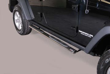Side Bars | geschikt voor Jeep | Wrangler Unlimited 12- 4d s, Verzenden