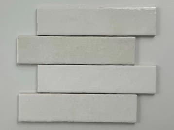 Wandtegel Wit 6x24,6cm (Muurtegels, Muur- en plafondtegels), Ophalen of Verzenden, Wandtegels