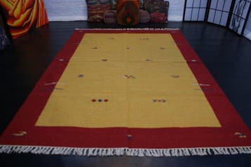 Tapis Kilim Gabbeh tissé à la main en laine, neuf - Tapis -