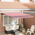 vidaXL Zonnescherm Frame Rood en Wit 350 x 250 cm, Verzenden, Nieuw
