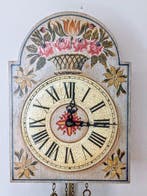 Horloge - bois peint à la main - 1970-1980 - horloge de la, Antiquités & Art