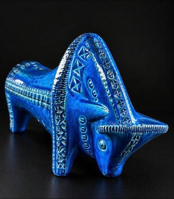 Bitossi - Aldo Rossi - Sculpture, Bulle/ Rimini Blue - 18 cm