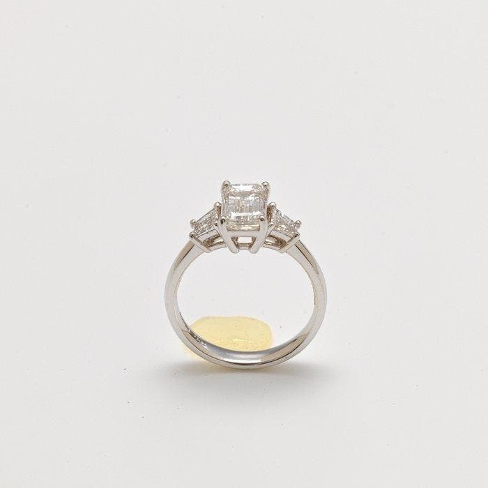 Bague - 14 carats Or blanc - 2.28ct. tw. Diamant (Cultivé en, Bijoux, Sacs & Beauté, Bagues