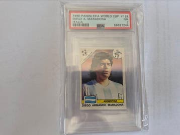1990 Panini Italia 90 Diego Armando Maradona 128 Graded, Nieuw