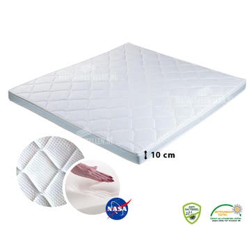 Tencell topper NASA - 10cm - 80/220, Nieuw, Wit