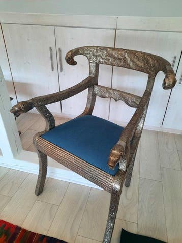 2 fauteuils en 3 tafels - Hout - India - Indiase Nationale