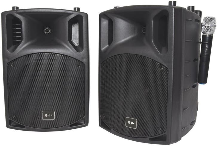 QTX PAV10 Bluetooth Speaker Met Dvd/cd En 2 Draadloze, Audio, Tv en Foto, Luidsprekerboxen