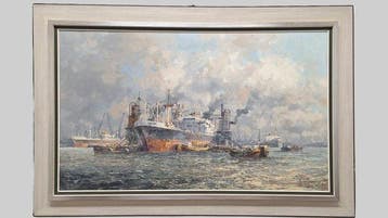 Marinus de Jongere (1912-1977) - Zicht op de Rotterdamse, Antiek en Kunst
