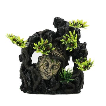 Rots met Boeddha kop 13cm / Aquariumdecoratie As-235, Verzenden, Nieuw, Gevuld zeewateraquarium