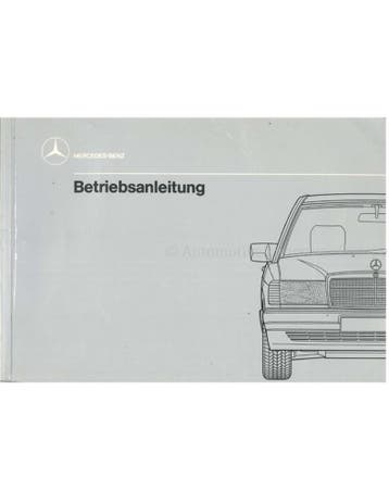 1988 MERCEDES BENZ 190 INSTRUCTIEBOEKJE DUITS