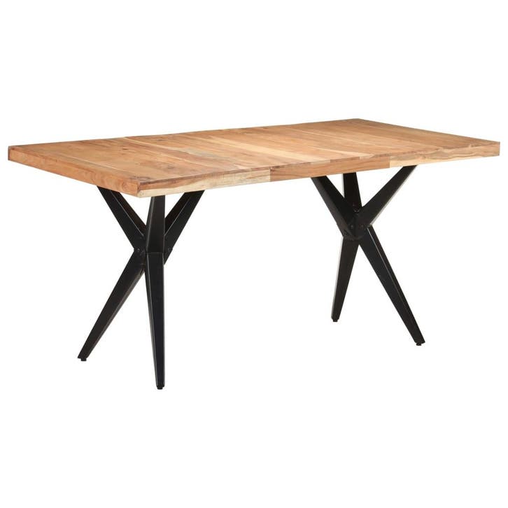 vidaXL Eettafel 160x80x76 cm massief acaciahout, Maison & Meubles, Tables | Tables à manger, Envoi