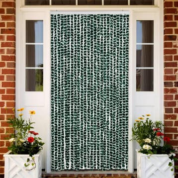 vidaXL Vliegengordijn 100x230 cm chenille groen en wit, Verzenden, Nieuw
