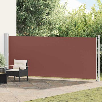 vidaXL Tuinscherm uittrekbaar 614x160 cm bruin, Verzenden, Nieuw