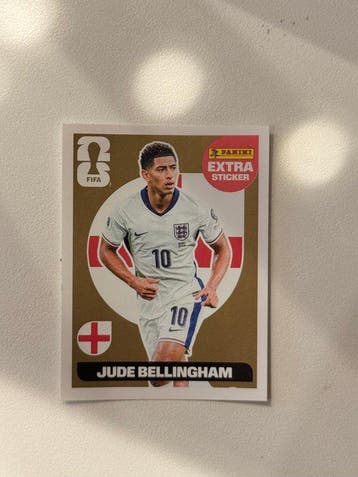 2026 Panini World Cup Stickers Jude Bellingham Extra sticker, Nieuw
