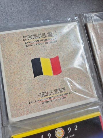 België. Séries FDC 1989+1990+1992+1993+1994 (Zonder, Timbres & Monnaies