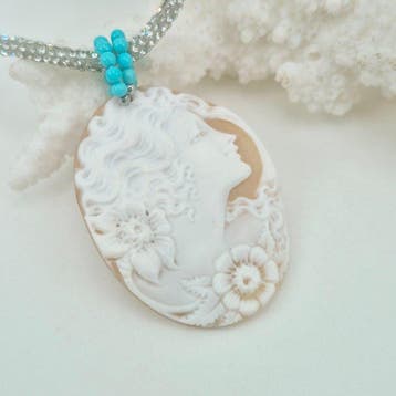 Zilver - Cameo - Cameo en Turkoois, Handtassen en Accessoires