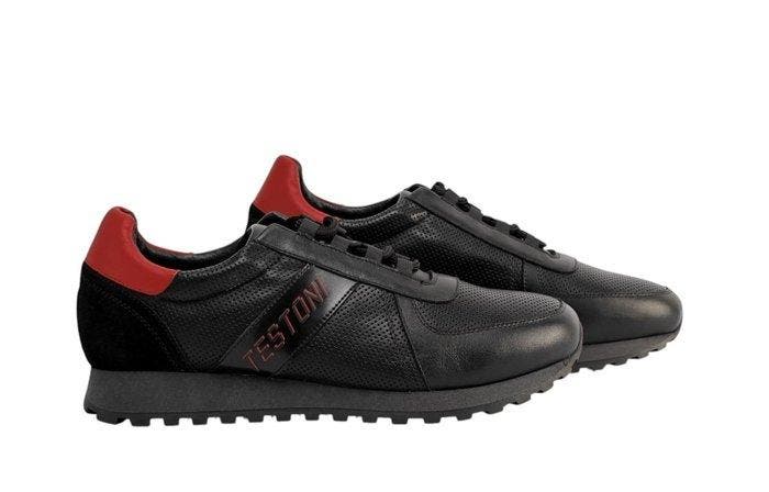 TESTONI - 8 UK - 42 IT - Sneaker Shoes Suede + Perforated, Kleding | Heren, Schoenen