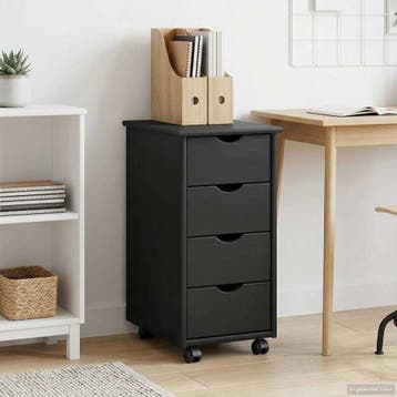 vidaXL Rollende kast 34 x 39 x 65,5 cm Massief vurenhout, Verzenden