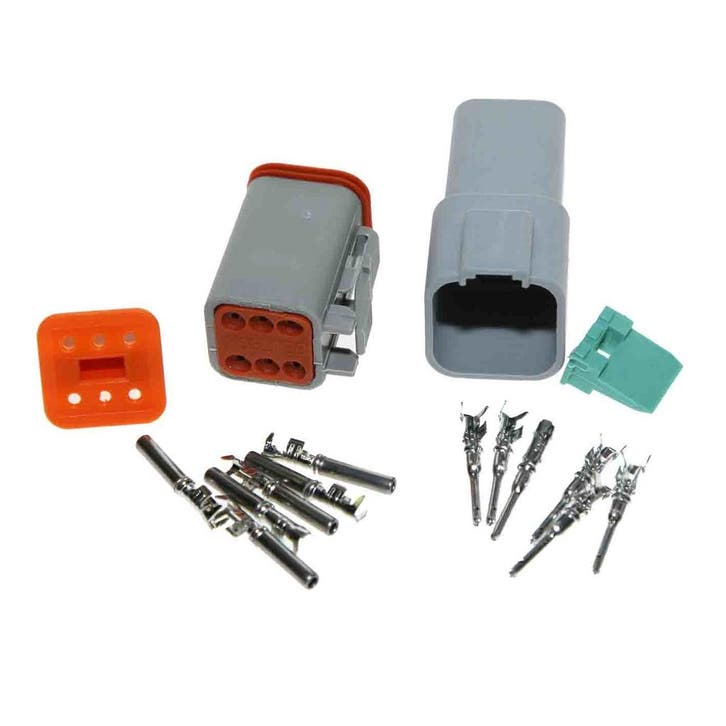 Deutsch-DT 6-pins connector, Complete set 6-pins (stekker +, Autos : Pièces & Accessoires, Électronique & Câbles, Enlèvement ou Envoi