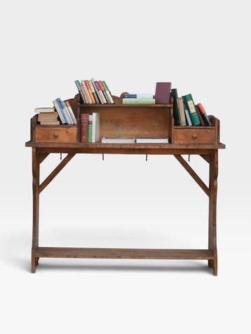 Secretaire - Hout, Metaal - Klein kastje met schrijftafel
