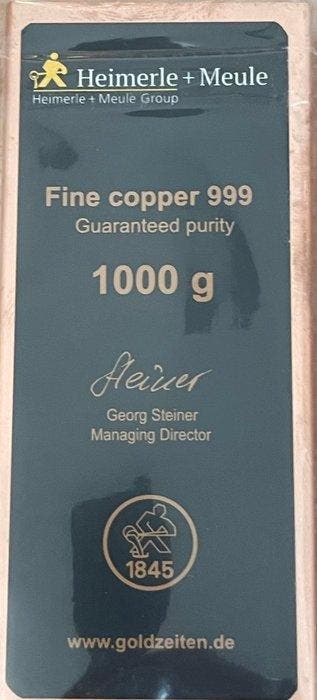 2 kilogram - Koper .999 - Met certificaat (Zonder