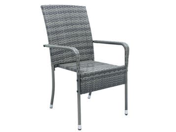 Veiling - Polyrotan Tuinstoelen Yoro - 4-delig - Grijs - Sta, Tuin en Terras, Nieuw