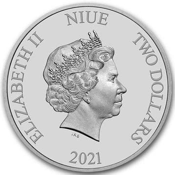 Niue. 2 Dollars 2021 1 oz $2 NZD Niue Silver DC Comics