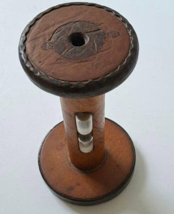 Zandloper - Hout - 1850-1900 - Zandloper op spinnewiel