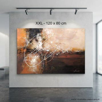 Monika Spiewak - Abstract - Oil Painting Stretched On The