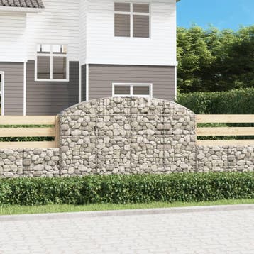 vidaXL Schanskorf gewelfd 200x30x120/140 cm gegalvaniseerd, Verzenden