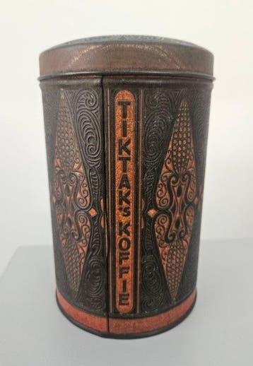 Tiktak Groningen - Blikken doos - Voorraadblik - Koffieblik
