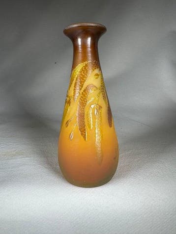 Emile Gallé - Vaas - Glas, Antiquités & Art