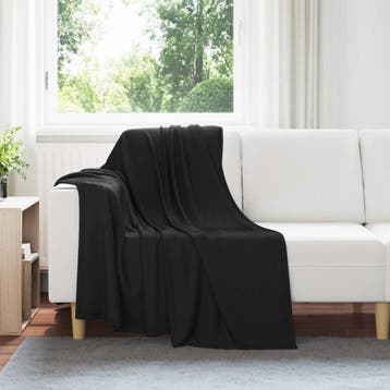 vidaXL Dekentjes 24 st Zwart 170 x 130 cm 7.43 kg Fleece, Verzenden, Nieuw