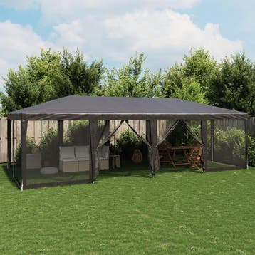 vidaXL Partytent met 12 mesh zijwanden 8x4 m HDPE, Verzenden