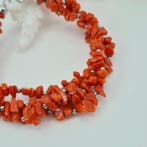 Koraal - Zilver - Armband - CORALLO MEDITERRANEO, Antiek en Kunst