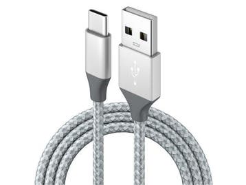 Veiling - USB C flexibele oplaadkabel - 3 meter, Télécoms, Téléphonie mobile | Chargeurs pour téléphone