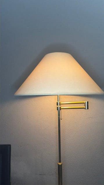 Holtkötter - Lampadaire - Laiton, tissu - Bras oscillant