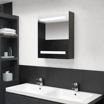 vidaXL Badkamerkast met spiegel en LED 50x14x60 cm, Verzenden, Nieuw