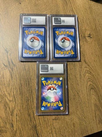 Pokémon - 3 Graded card - Electrode, Slowpoke, Espeon Foil,