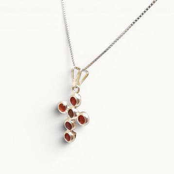 Argent - Collier avec pendentif - fait à la main
