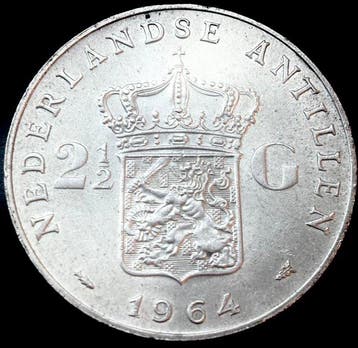 Nederlandse Antillen. 2 1/2 Gulden 1964 (Zonder
