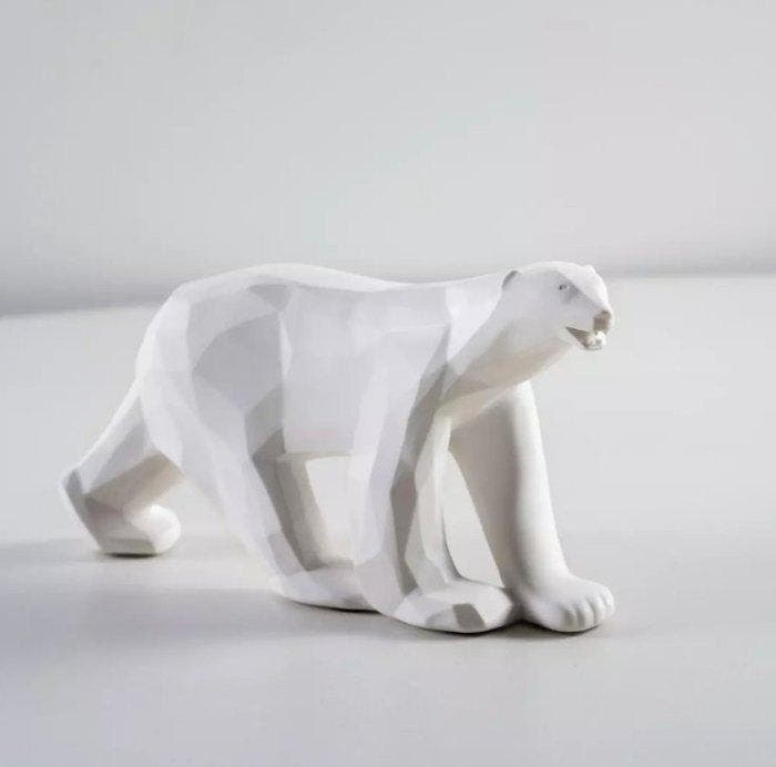 Richard Orlinski (1966) - Ours Pompon x Orlinski Blanc, Antiquités & Art, Art | Peinture | Moderne