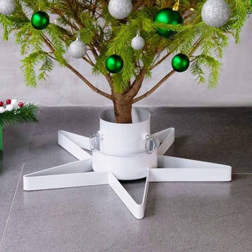 vidaXL Kerstboomstandaard 47x47x13,5 cm wit, Diversen, Verzenden, Nieuw