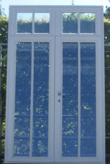 afrormosia houten terrasdeur , buitendeur , deur 157 x 262, Ophalen of Verzenden, Glas, 120 cm of meer, 215 cm of meer