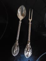 Dessertservies (13) - .830 zilver, .800 zilver, Antiek en Kunst