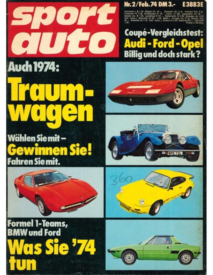 1974 SPORT AUTO MAGAZINE 02 DUITS, Boeken, Auto's | Folders en Tijdschriften, Ophalen of Verzenden