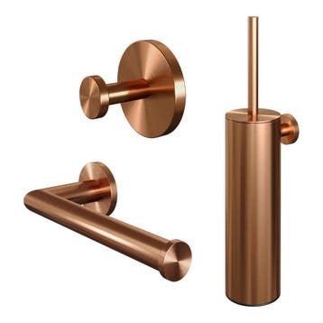 Toiletaccessoire Set Brauer Copper 3-in-1 met PVD coating, Ophalen of Verzenden, Nieuw, Bad